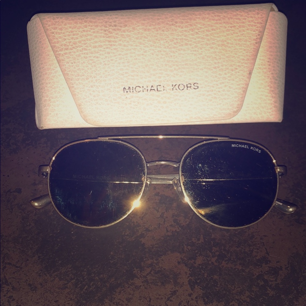 Gold reflective Michael Kors sunglasses